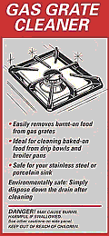 Gas Grate Cleaner - Easily removes burned on food from gas range burner grates! 