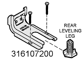 Kitchen range anti-tip brackets