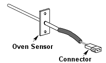 Oven sensor with connector