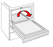 Example of removing an oven bottom panel for gas burner inspection