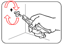 Illustration of gripping shelf support