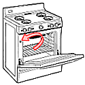 Oven door switch indicated