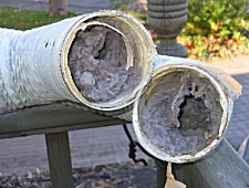 Example of plugged dryer vent